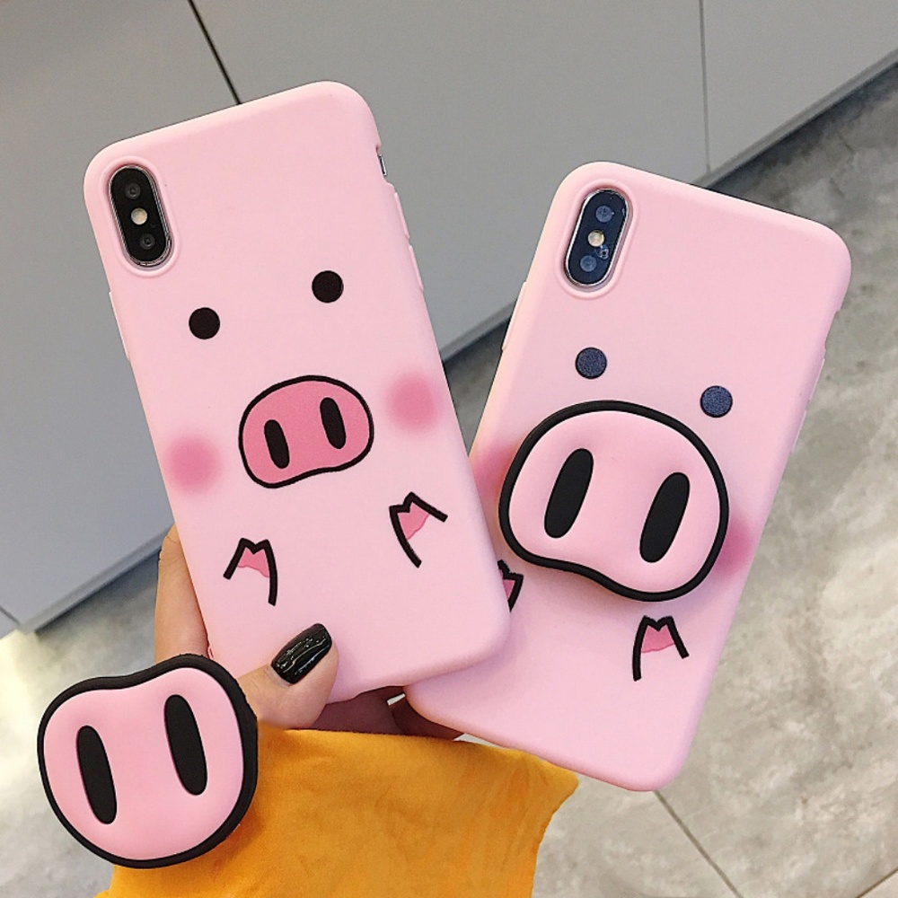 NEW iPhone Max/XR/X/XS/7/8/Plus Pig W/ Holder - Picture 3 of 6